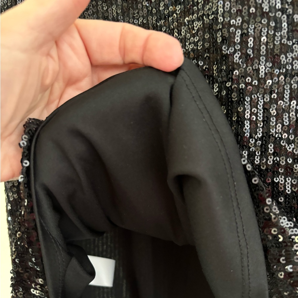 CeCe LS Sequin Top Black - Stunning Simplicity-Max Sparkle size M - Picture 3 of 6